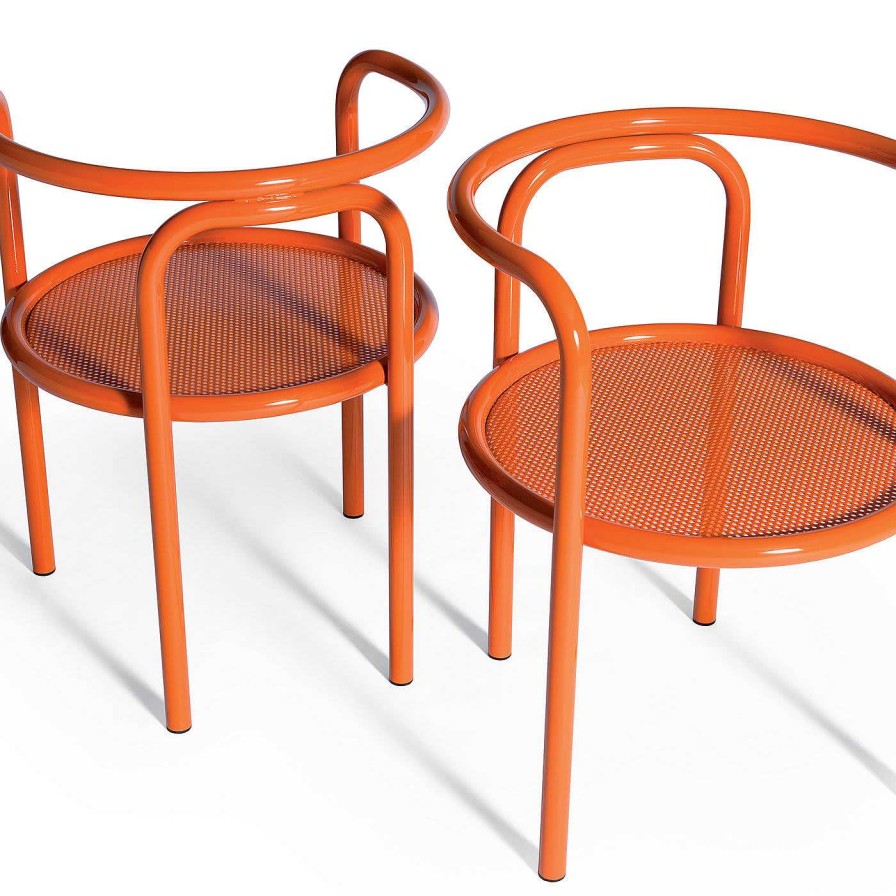 Mobilier Exteta Chaises Et Tabourets D'Exterieur | Locus Solus Orange Chair By Gae Aulenti