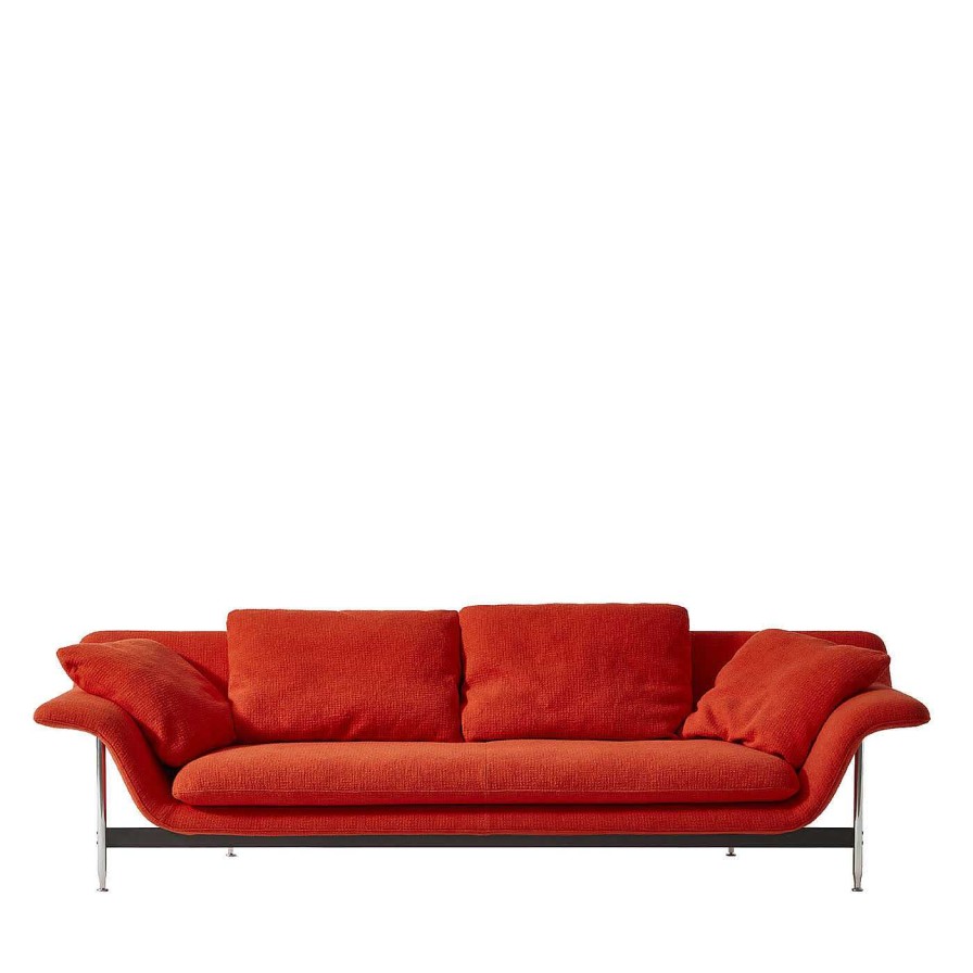 Mobilier Cassina Canapes | Esosoft Canape 3 Places Orange Par Antonio Citterio