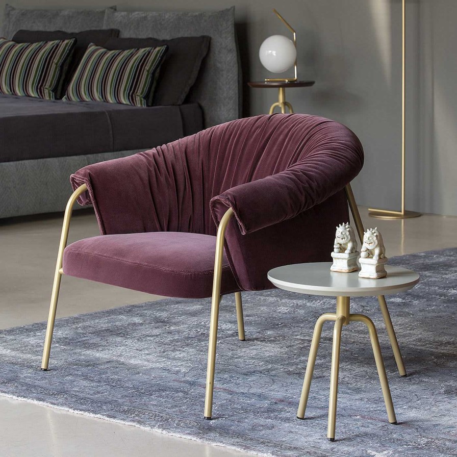 Mobilier Alma Design Chaises Longues | Chaise Longue Scala Burgundy Par Marco Piva