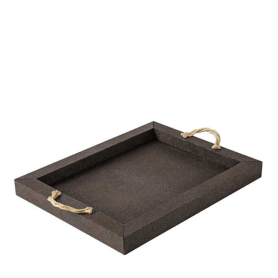 Arts De La Table Pinetti Plateaux | Petit Plateau Rectangulaire Thalia Avec Or 24K