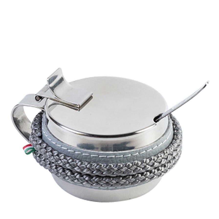 Arts De La Table Marricreo Sucriers Et Pots A Lait | Bol Gris Avec Couvercle