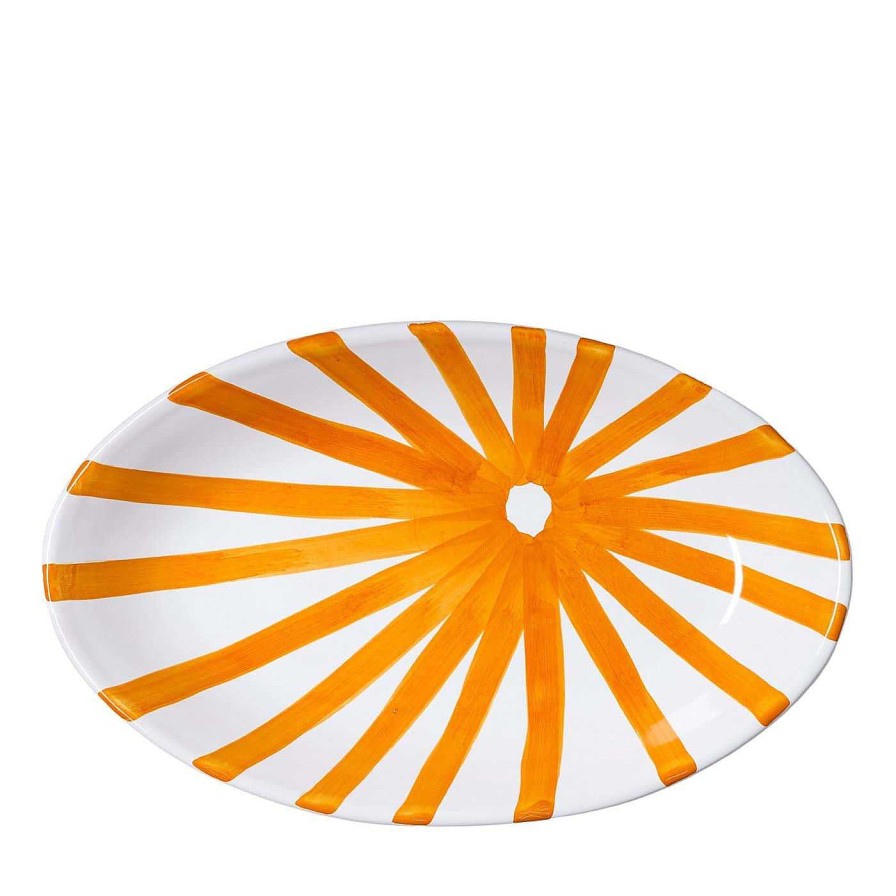 Arts De La Table Lab Design Plats De Service | Assiette De Service Ovale Orange Sun