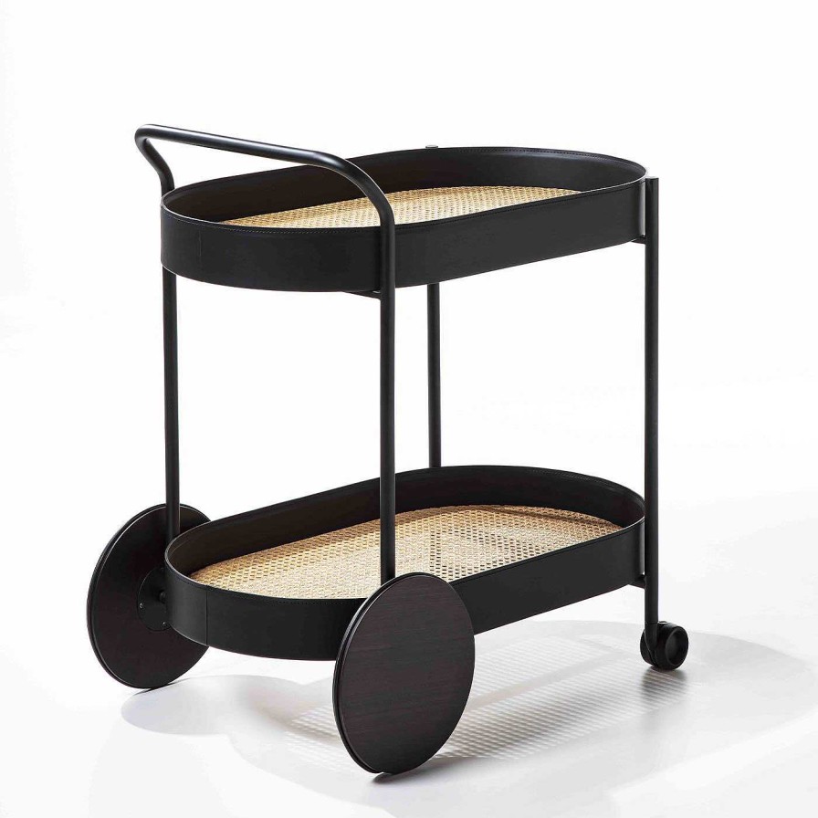 Mobilier Enrico Pellizzoni Dessertes | Route Black Bar Cart