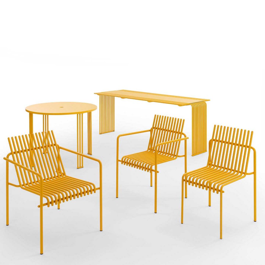 Mobilier Urbantime Chaises Et Tabourets D'Exterieur | Chaise Jaune Amalfi Par Basaglia + Rota Nodari