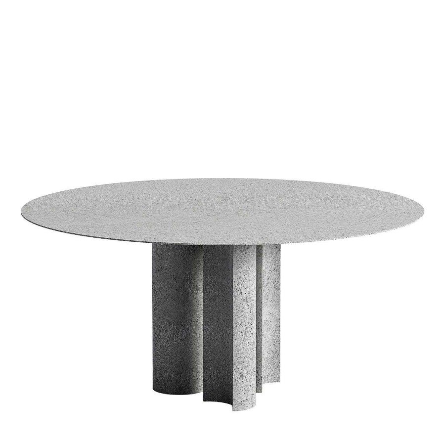 Mobilier spHaus Tables D'Exterieur | Table Ronde D'Exterieur Moon Phase Gray Par Filippo Dell'Orto