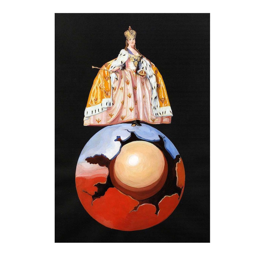 Art Alessandra Zorzi Visions Surrealistes | Catherine Ii De Russie - Peinture A La Detrempe Sur Papier