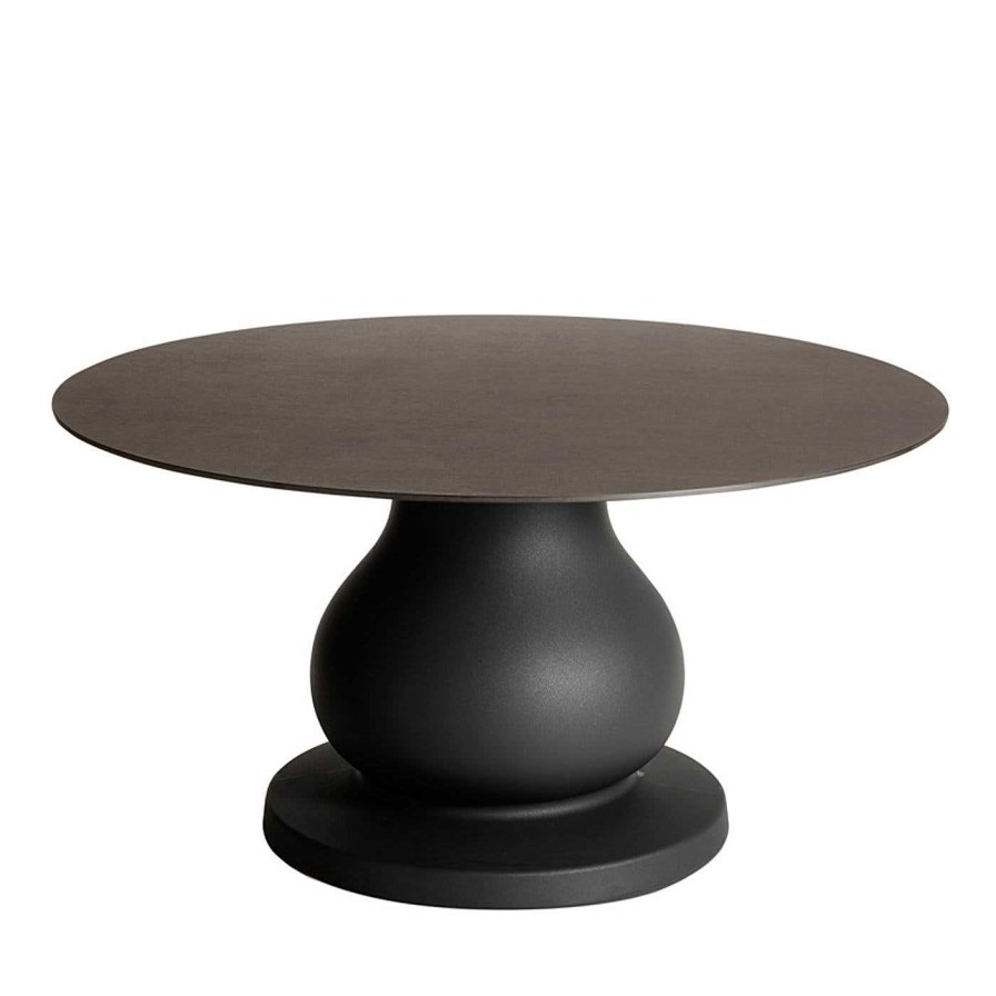 Mobilier Slide Tables D'Exterieur | Grande Table Ottocento Noire Et Wenge De Paola Navone