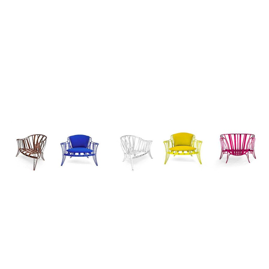 Mobilier Sergio Villa Fauteuils D'Exterieur | Fauteuil Opus Garden White De Carlo Rampazzi