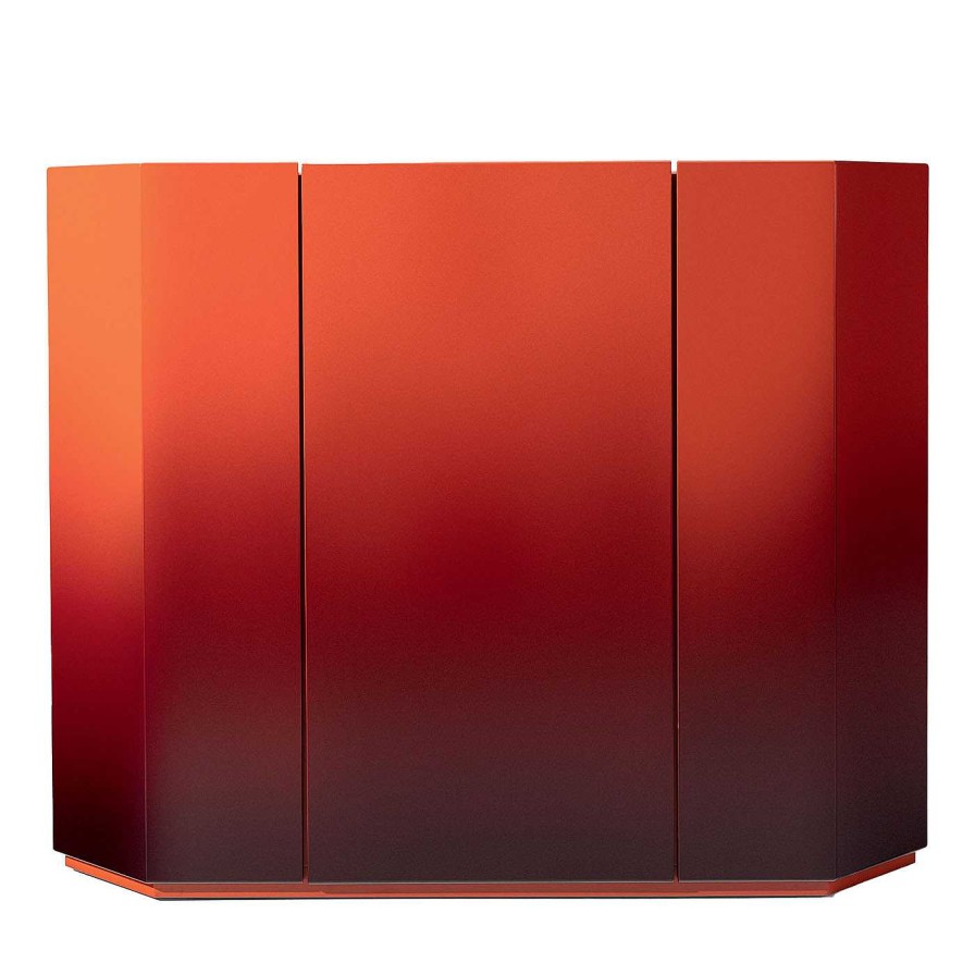 Mobilier Cassina Armoires | Armoire Rouge A 3 Portes Bramante Par Kazuhide Takahama