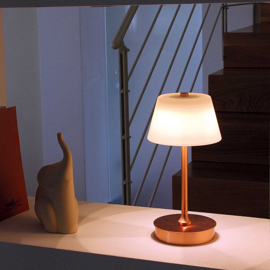 Eclairage Estro Lampes Portables | Lampe A Poser En Cuivre Lumetto De Stefano Tabarin