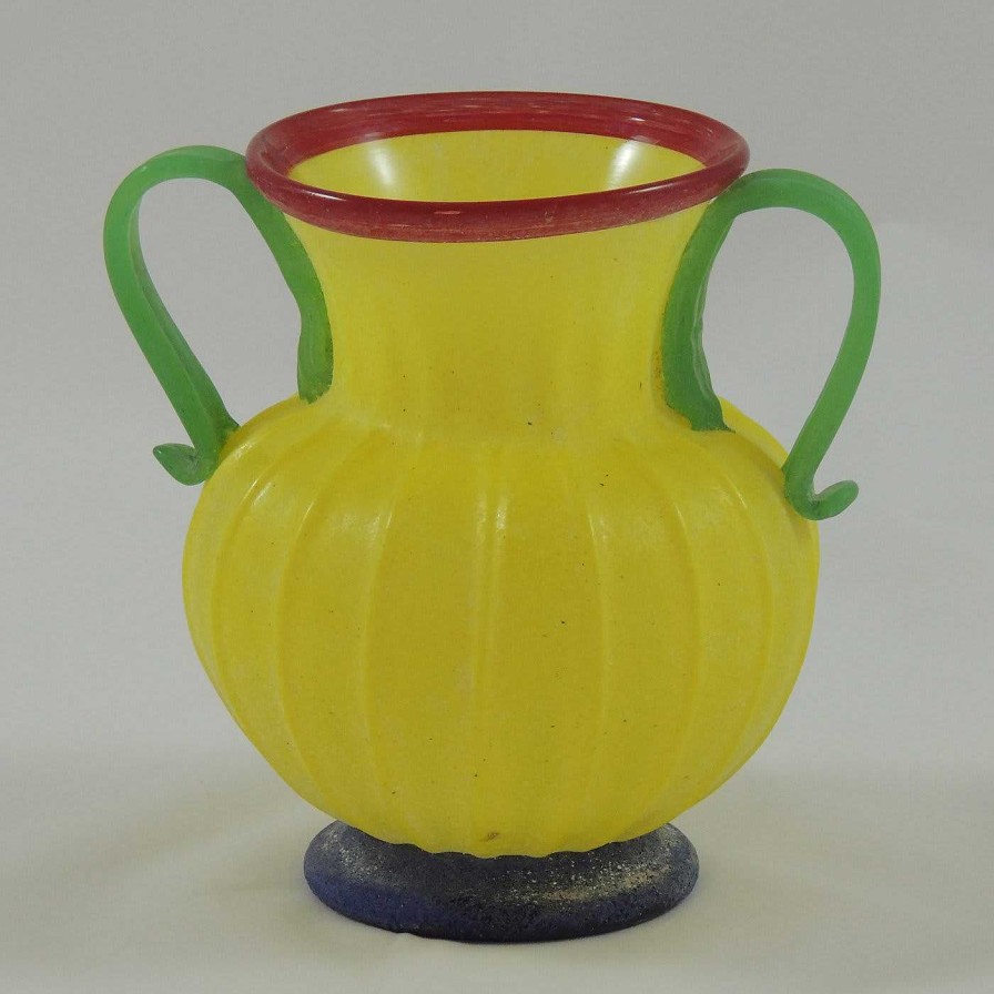 Decoration Gambaro e Tagliapietra Amphores | Vase Jaune Multicolore Scavo