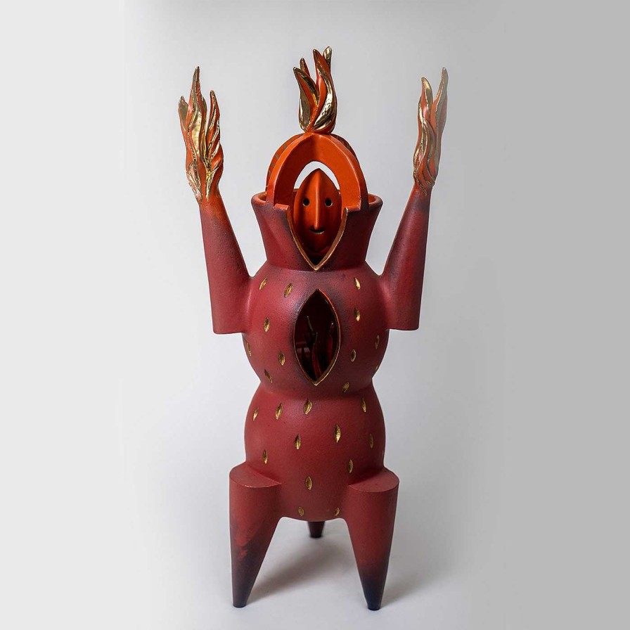 Art Sandro Lorenzini | La Sculpture Polychrome Du Feu