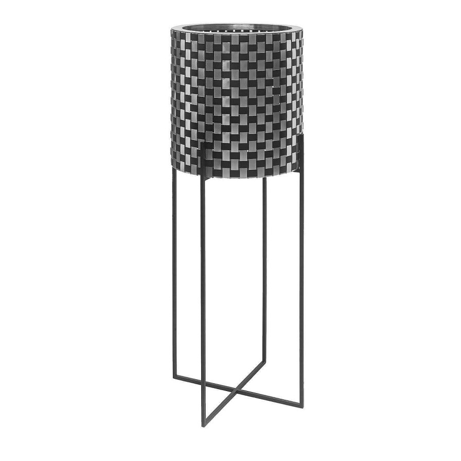 Decoration Splot Design Cache-Pots Et Porte-Vases | Nexum Optical 80 Black Plant Stand