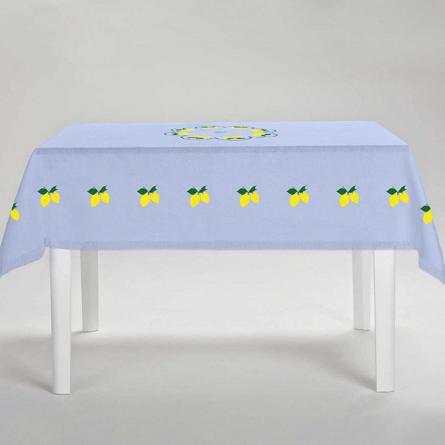 Arts De La Table Cibelle Nappes | Nappe Rectangulaire Multicolore Limoni Azure