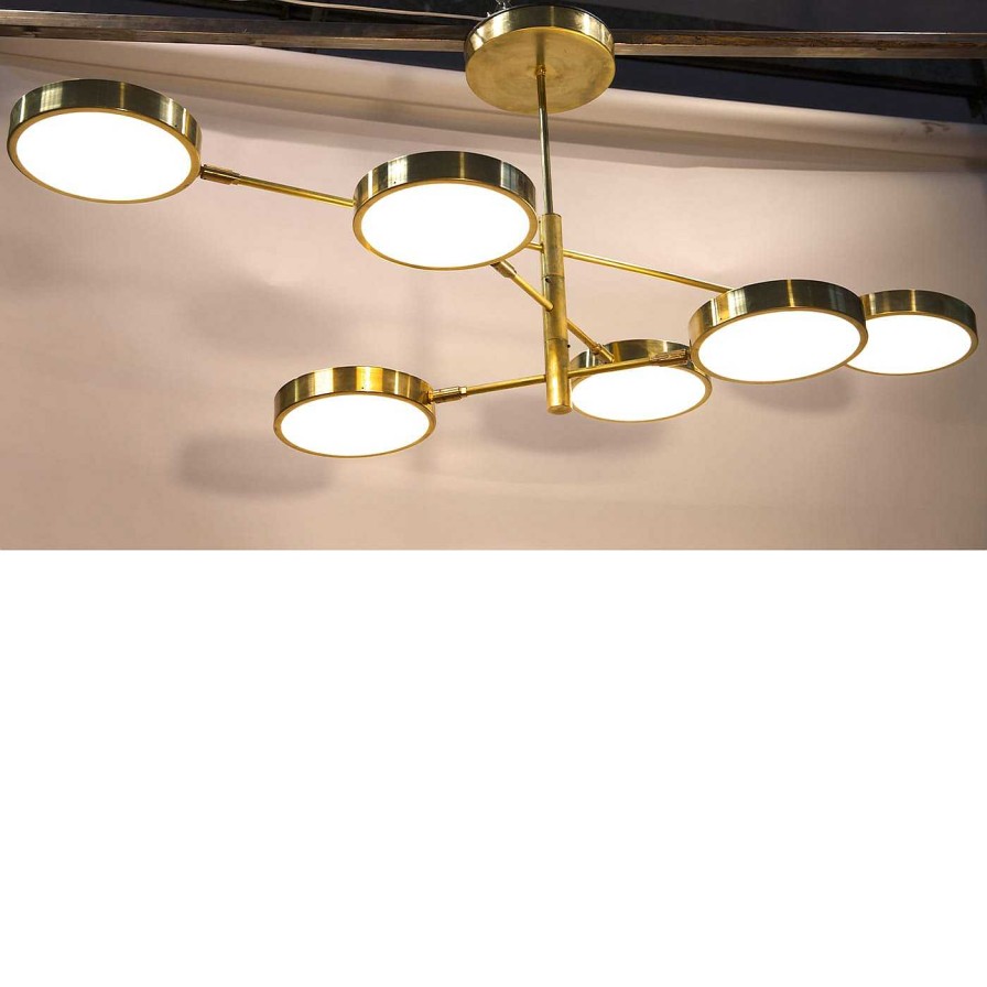 Eclairage Silvio Piattelli Chandeliers | Lustre Sistema A 6 Branches En Laiton Et Verre