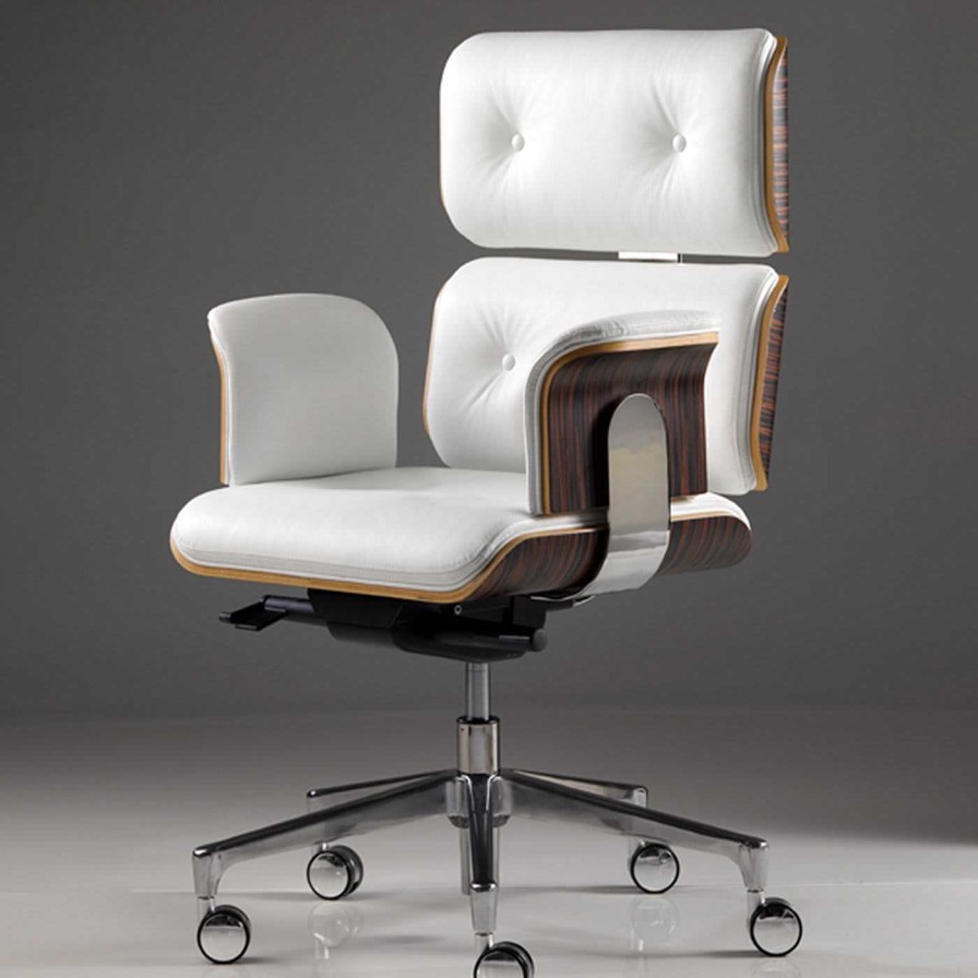 Mobilier Altek Italia Design Chaises De Bureau | Fauteuil Pivotant White Armadillo/2 De Rainer Bachschmid