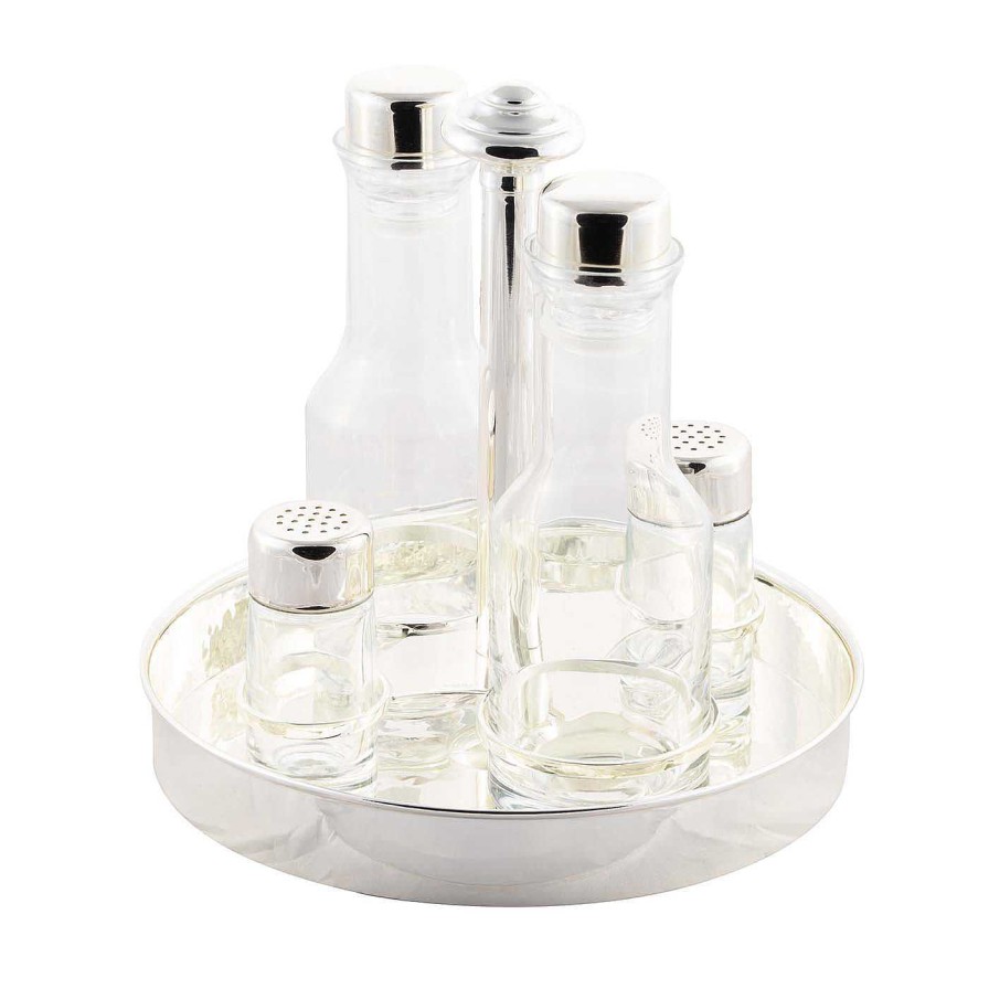 Arts De La Table Bragagnolo Argenti Menagere Huile Et Vinaigre | Set De Burettes 4 Pieces