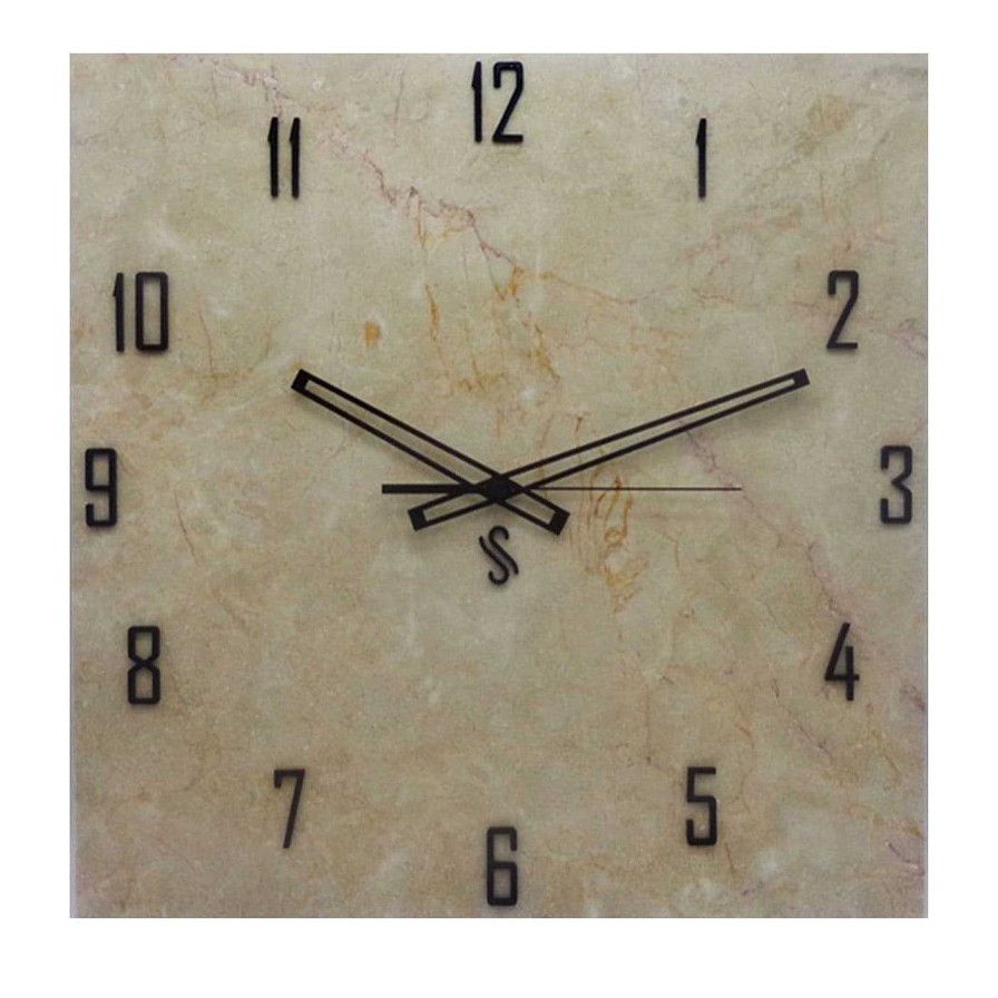 Decoration Euromarmi Store Horloges | Horloge Murale Square Crema Marfil