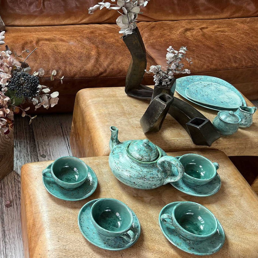 Arts De La Table Giovanna La Falce Tasses A Cafe Et A The | Tasse A The Jade Teal