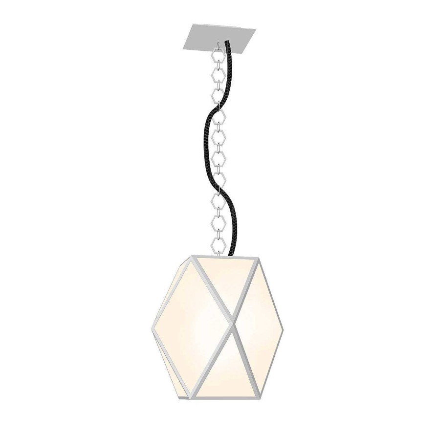 Eclairage Contardi Lighting Lampes Suspendues D'Exterieur | Lampe D'Exterieur Suspendue Muse Medium White Par Tristan Auer