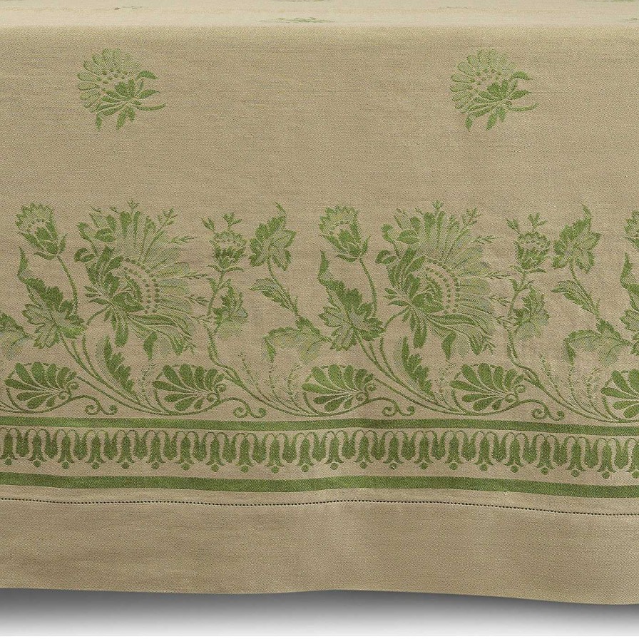 Arts De La Table Rivolta Carmignani Nappes | Nappe Giardino Italiano Vert Olive