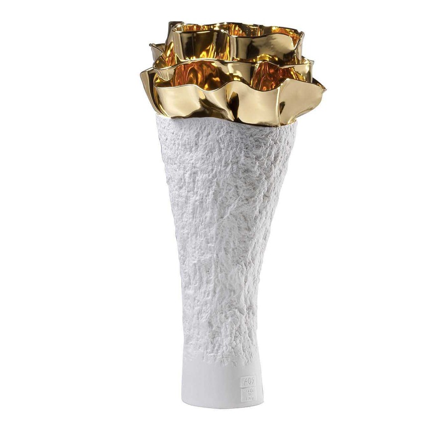 Decoration Fos Ceramiche Vases Decoratifs | Vase Flora Gold Seaweeds