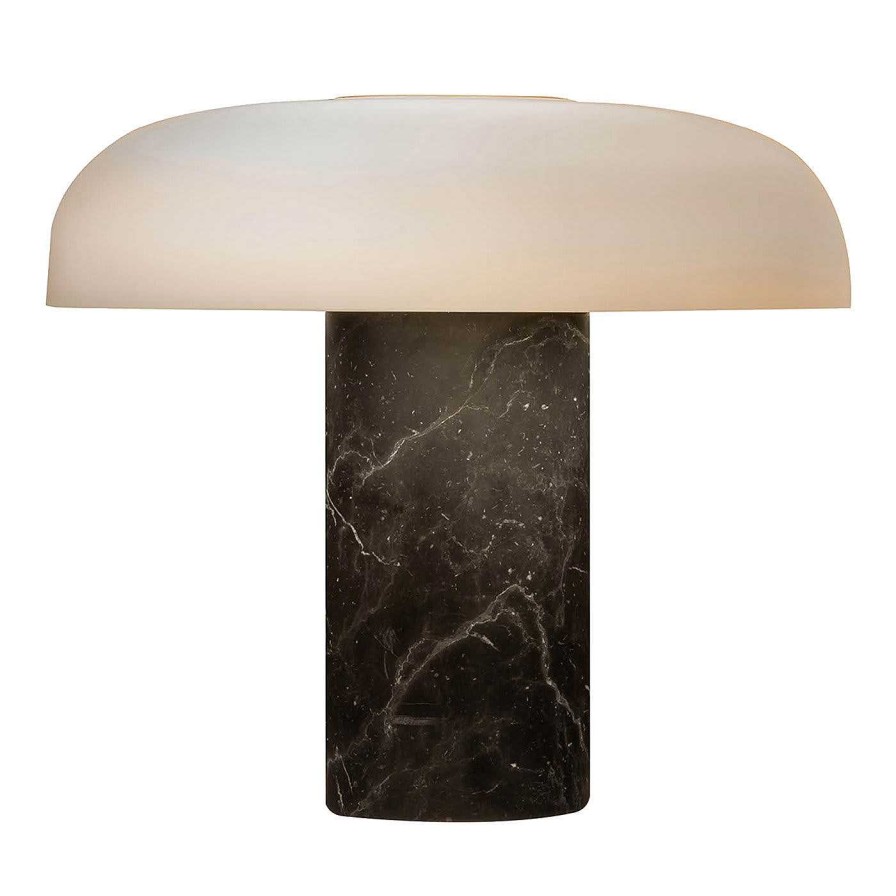 Eclairage FontanaArte Lampes De Table | Lampe De Table Tropico Medium Black Marquinia Par Gabriele Et Oscar Buratti