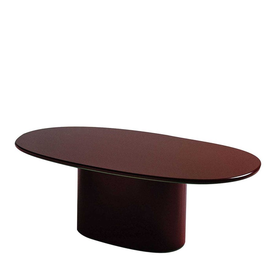 Mobilier My Home Tables De Salles A Manger | Table De Salle A Manger Ovale Oku Wine-Red Par Federica Biasi