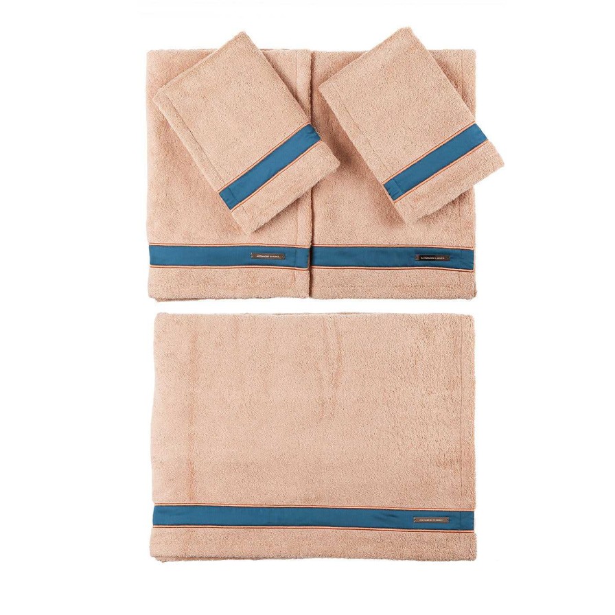 Decoration Alessandro Di Marco Linge De Bain | Lot De Serviettes De Bain Grand Format - Biscuit