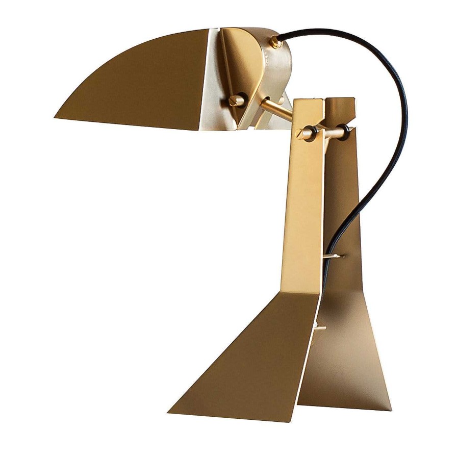 Eclairage Tacchini Lampes De Bureau | E63 Lampe A Poser En Or Champagne