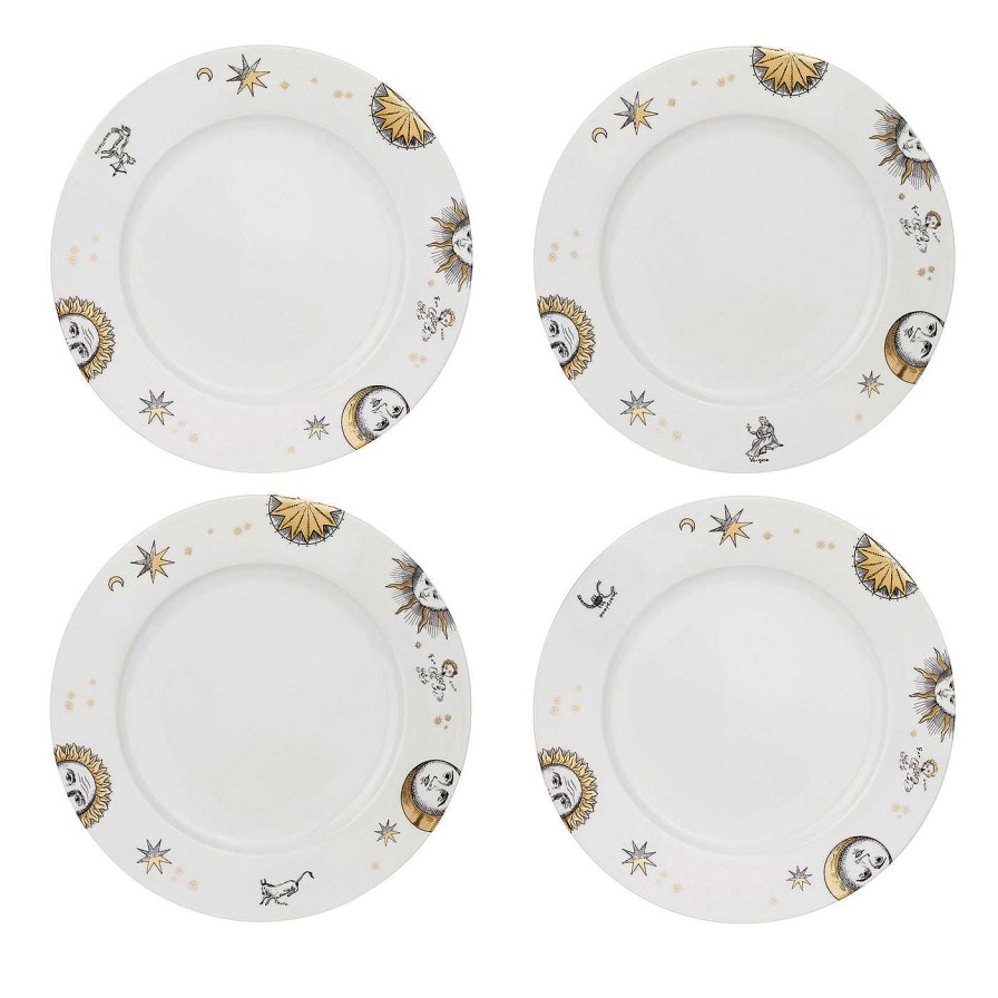 Arts De La Table Fornasetti Assiettes Plates | Set De 12 Assiettes Astronomici