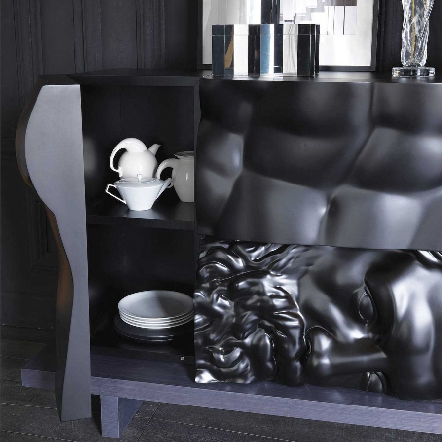 Mobilier Driade Credences | Ercole E Afrodite 5-Piece Modular Black Sideboard By Driade Lab