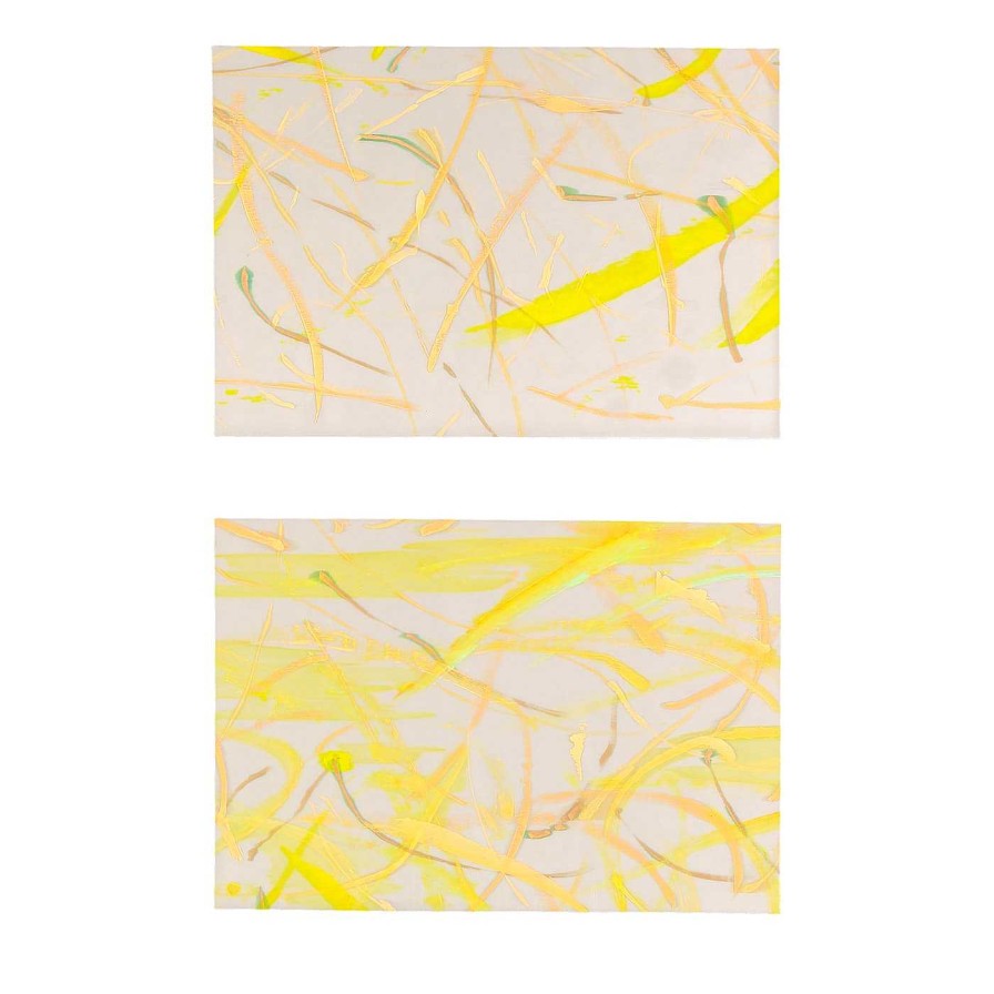 Arts De La Table Luisa Longo Sets De Table | Lot De 2 Sets De Table En Jaune Brise Romaine