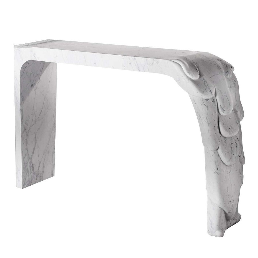 Mobilier Atelier Terrai Consoles | Console Sculpturale Evoluzione En Marbre De Carrara