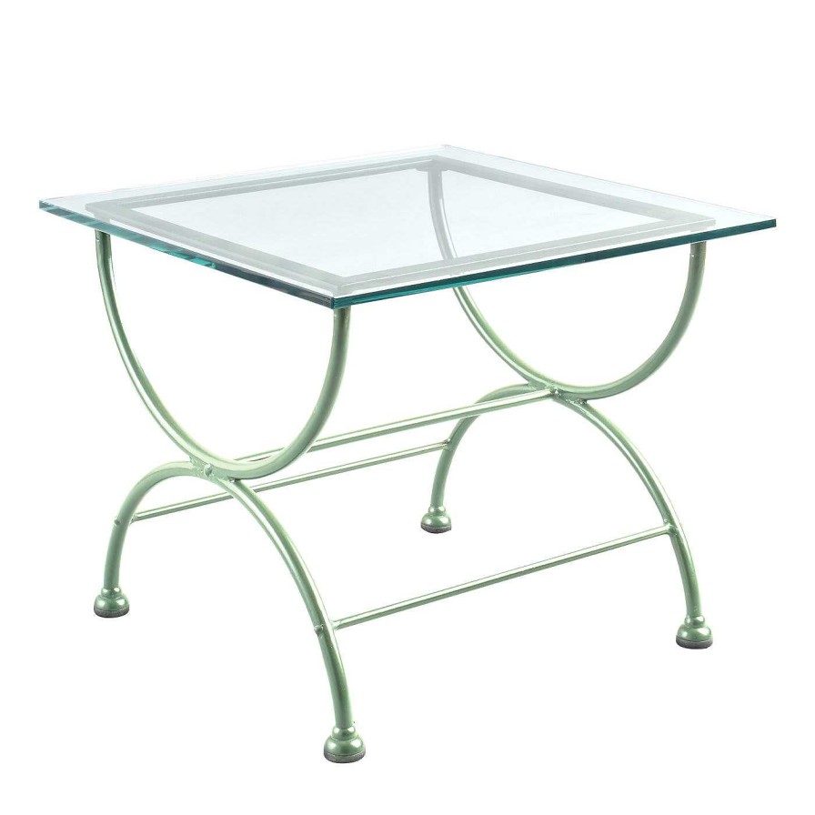 Mobilier Officina Ciani Tables A Cafe D'Exterieur | Table Basse Rombi Vert Clair