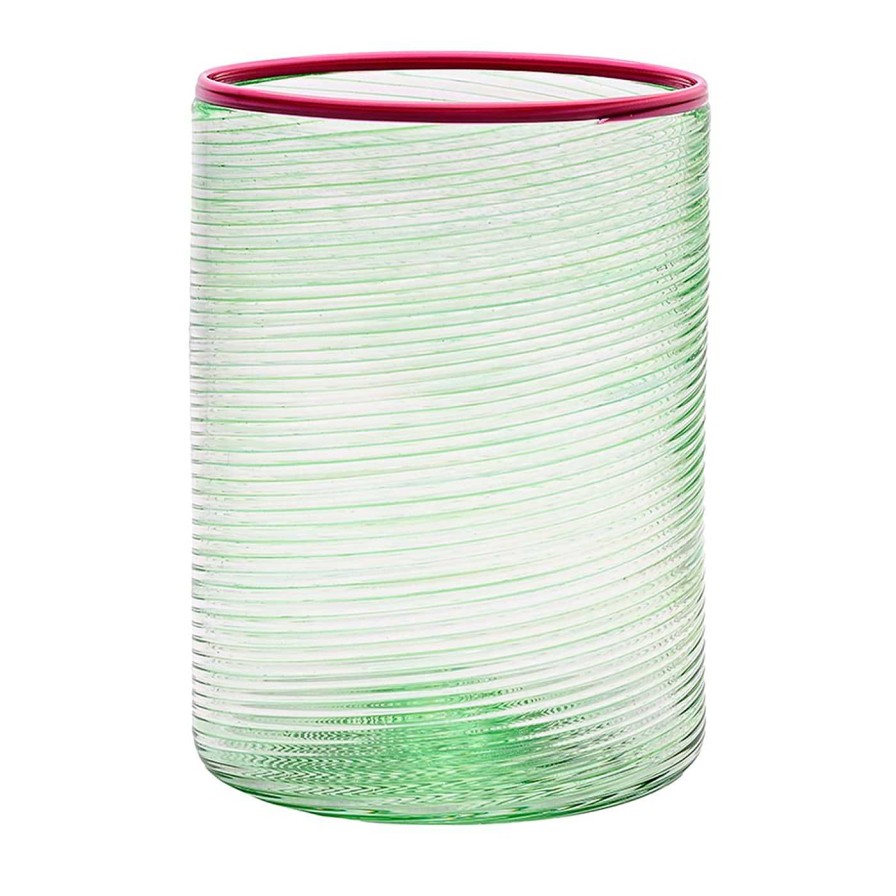 Arts De La Table Giberto Arrivabene Verres Et Gobelets | Set De 6 Verres Murano Vert Petillant