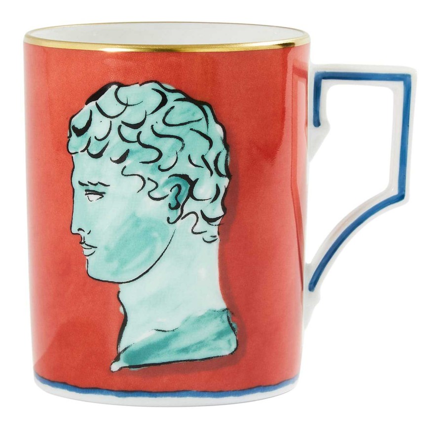 Arts De La Table GINORI 1735 Tasses A Cafe Et A The | Il Viaggio Di Nettuno Tasse Rouge Corail