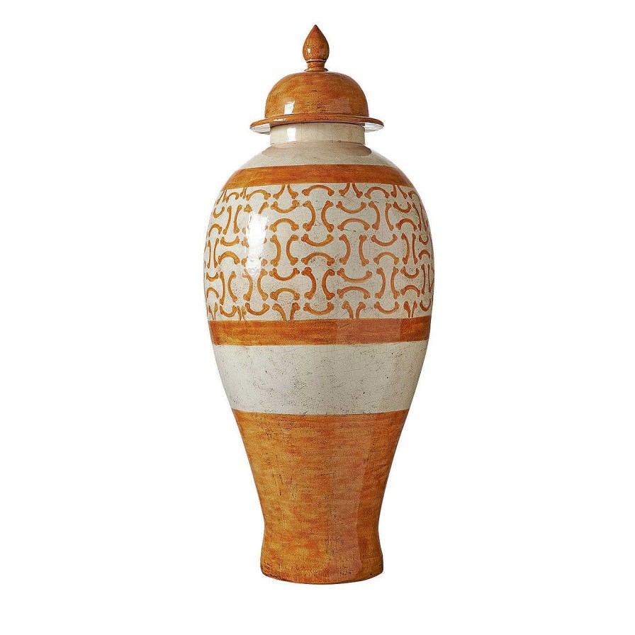 Decoration Ceramiche Ceccarelli Vases Avec Couvercles | Vase Clyde Orange Arches