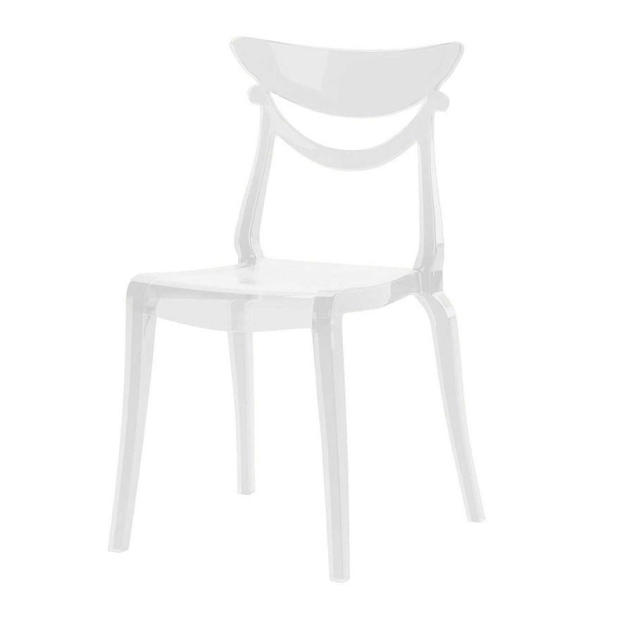 Mobilier Alma Design Chaises Et Tabourets D'Exterieur | Ensemble De 4 Chaises Marlene Transparentes