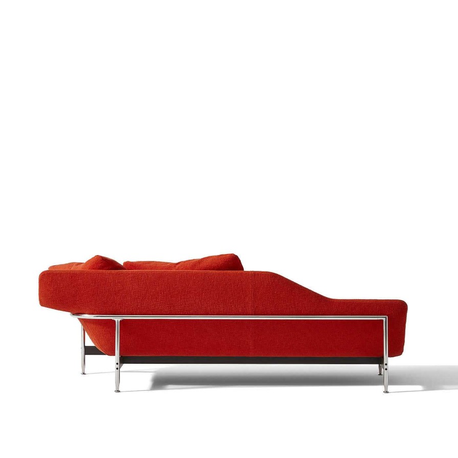 Mobilier Cassina Meridienne | Esosoft Right-Sided Orange Chaise Longue By Antonio Citterio