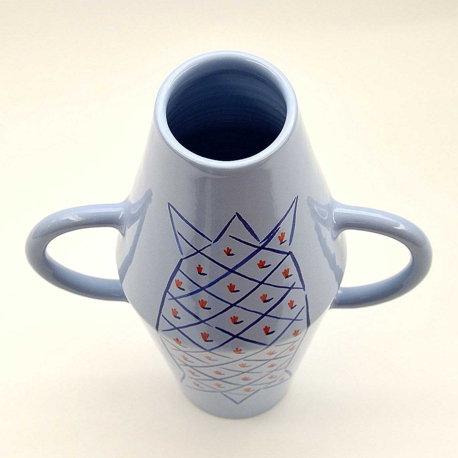 Art Ceramica Gatti 1928 | Vase Bleu Clair D'Ugo La Pietra