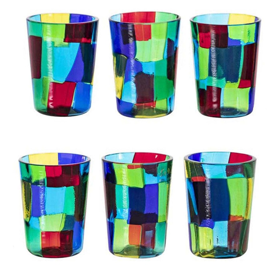 Arts De La Table Ballarin Verres A Cocktail Et Spiritueux | Lot De 6 Verres A Liqueur Acquamarina D'Angelo Ballarin