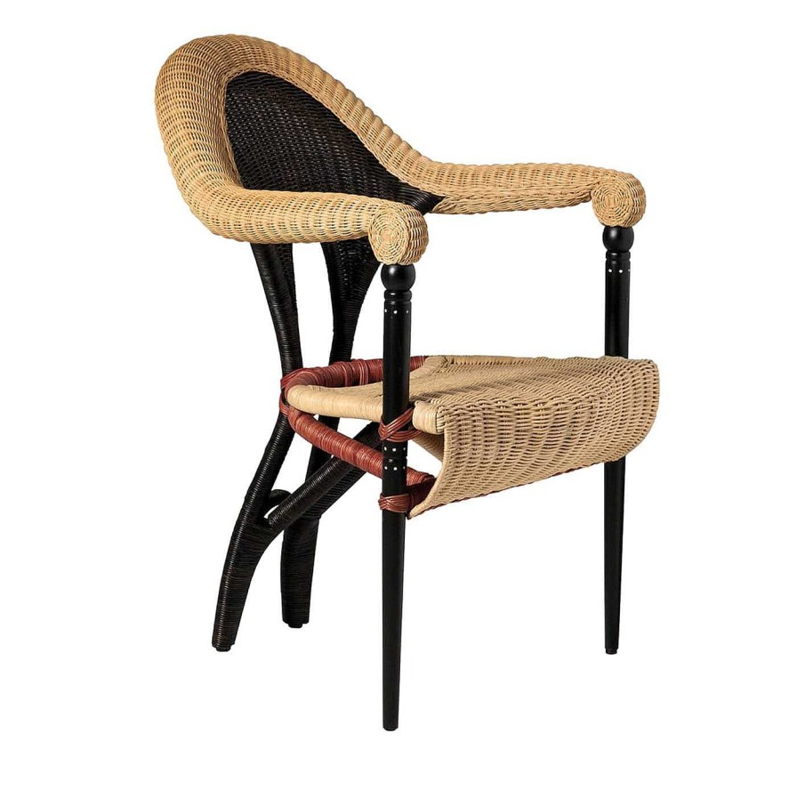 Mobilier Driade Chaises Longues | Fauteuil En Osier Polychrome Liba Par Borek Sipek