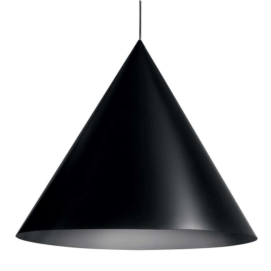 Eclairage Firmamento Milano Suspensions | Lampe A Suspension Cono Black By Carlo Guglielmi