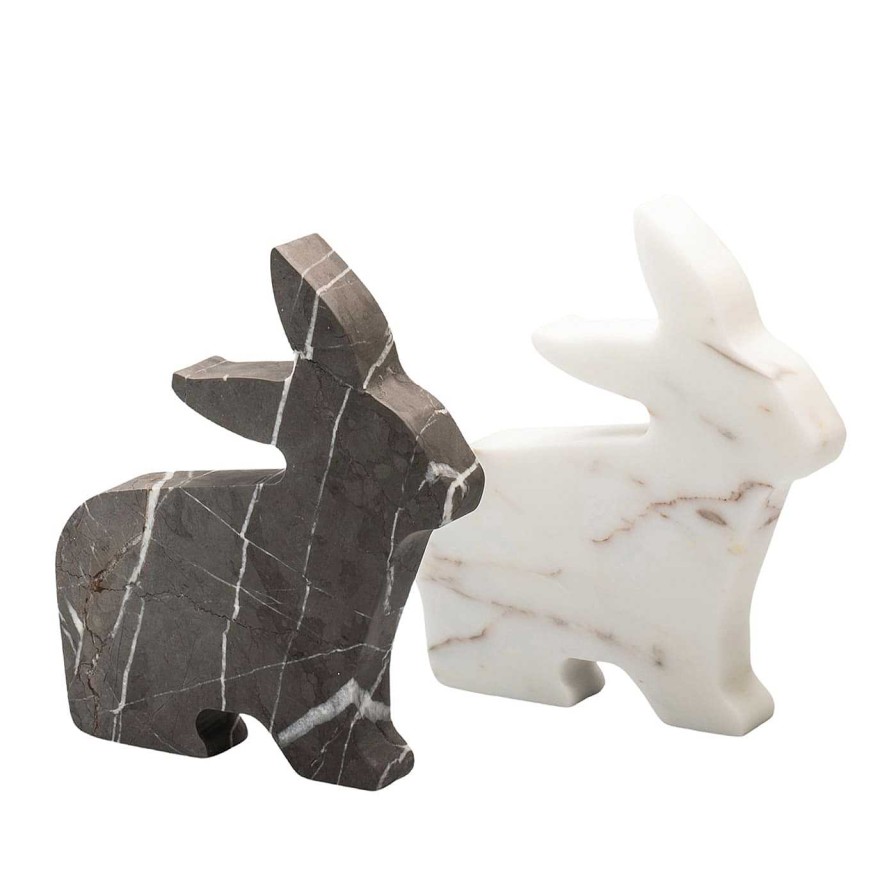 Decoration Kimano Figurines | Grande Statuette Grise De Lapin Par Alessandra Grasso