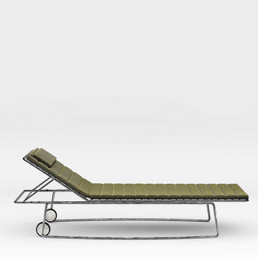 Mobilier Dante Negro Chaises Longues Et Transats D'Exterieur | Type Green Sun Bed By Stormo Studio