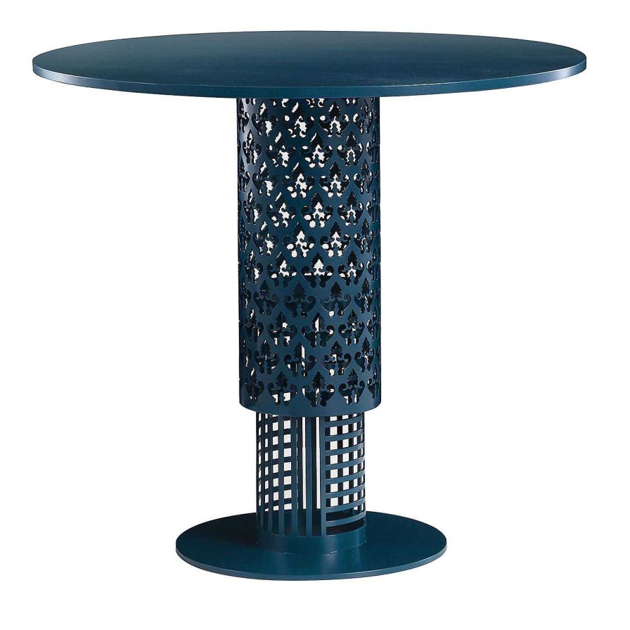 Mobilier Da A Tables De Bistrot | Table De Bistrot Bleue Trame