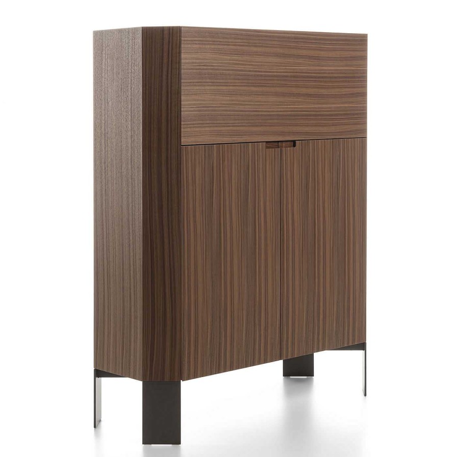 Mobilier Durame Bars | Meuble Bar 3 Portes Canaletto & Carrara Honey