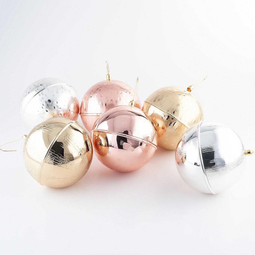 Decoration Zanetto Decorations De Vacances | Decoration Boule De Noel Rose Magique - Lot De 2