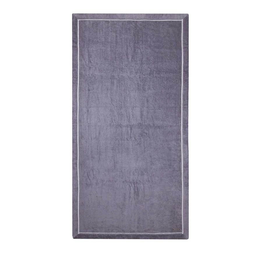 Decoration Alessandro Di Marco Linge De Bain | Serviette De Plage Gris Plomb